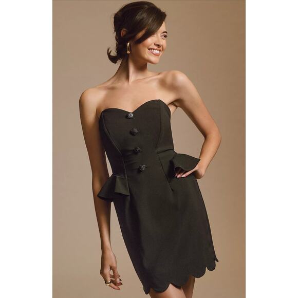 Eva Franco Strapless Peplum Dress - New Size 8 - Picture 1 of 5